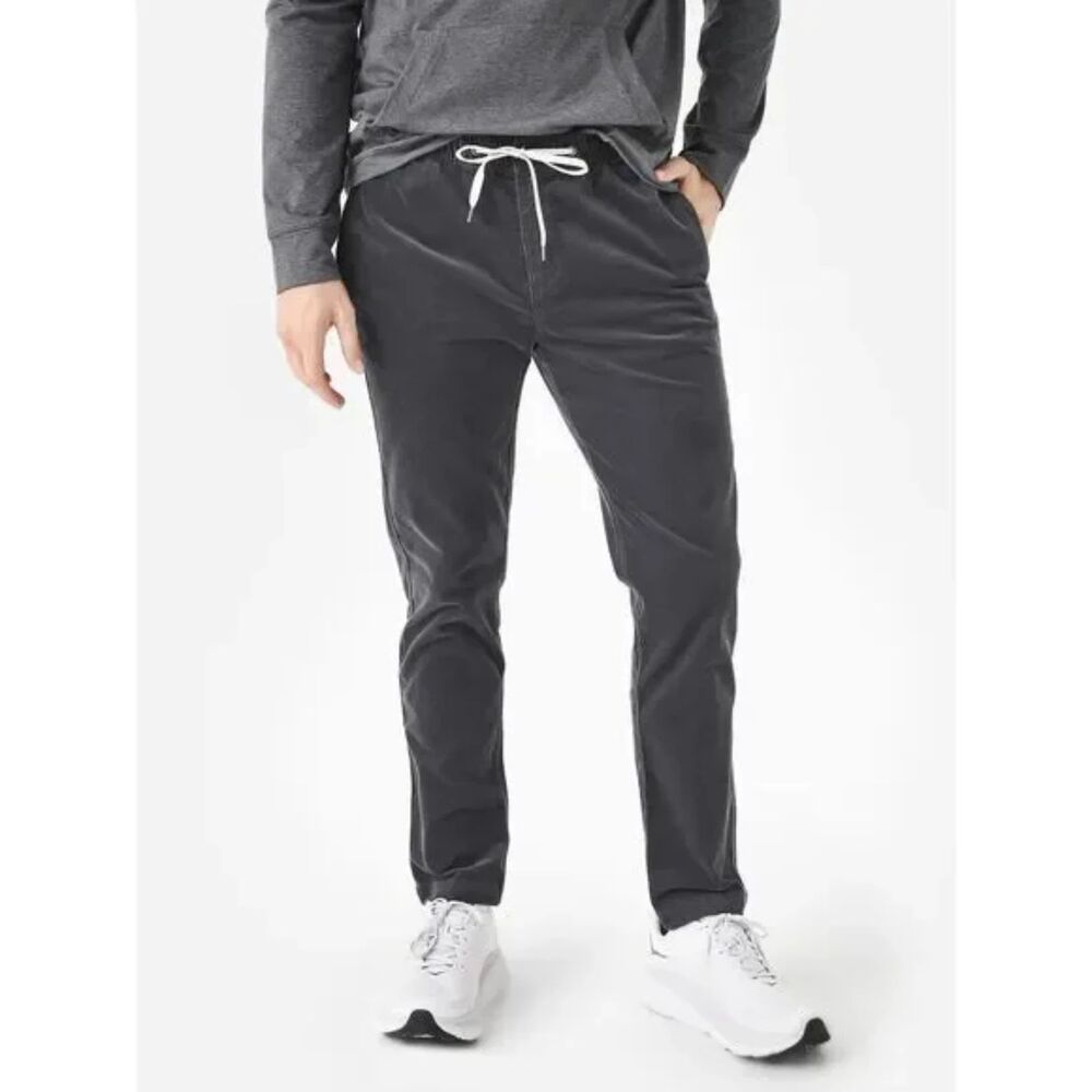 Vuori Men's Optimist Corduroy Pant, Charcoal Gray, Size S